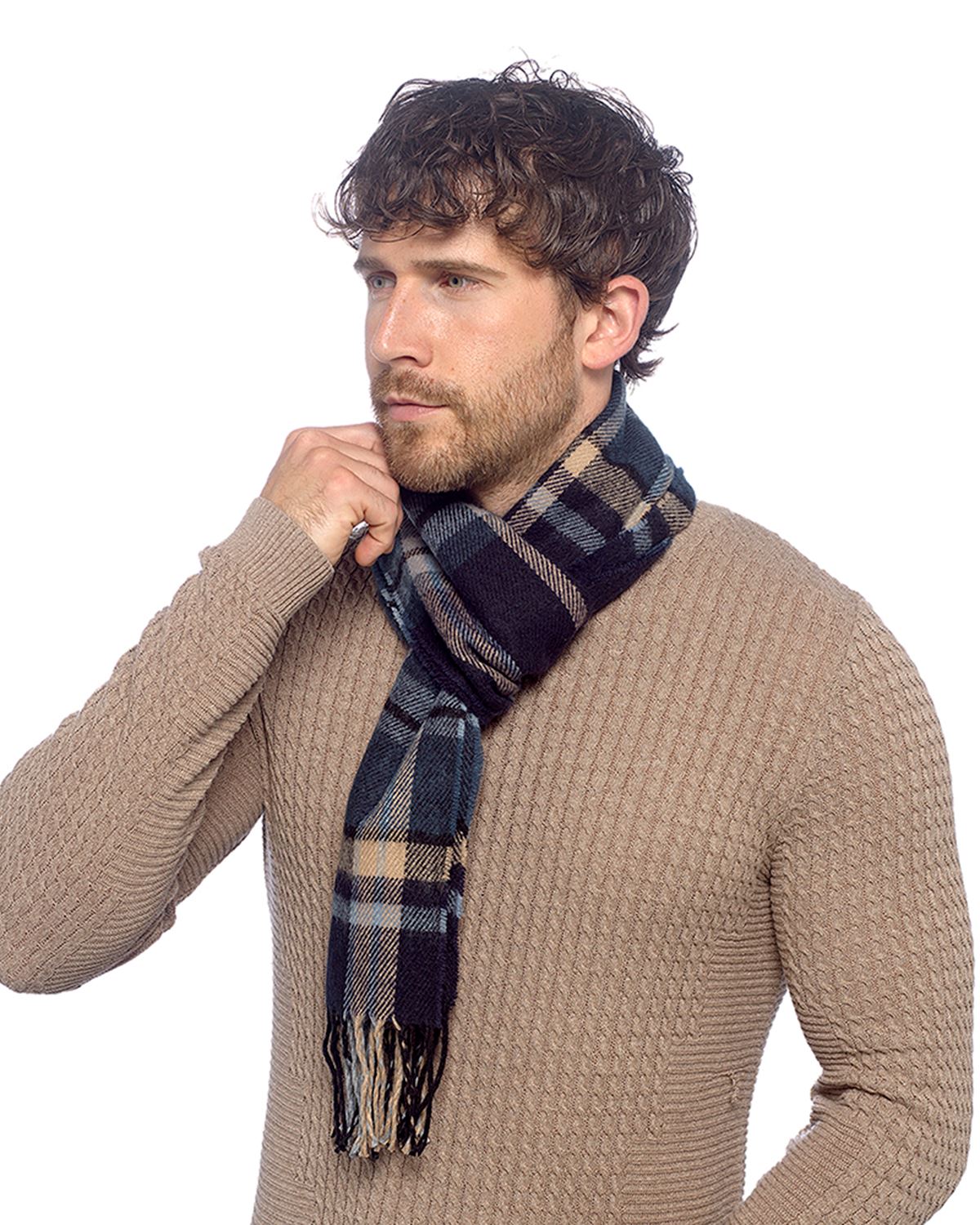 Tom Franks Mens Tassel Scarf