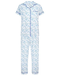 La Marquise Womens 'Moonlit Tulip' Short Sleeve Button Pyjamas