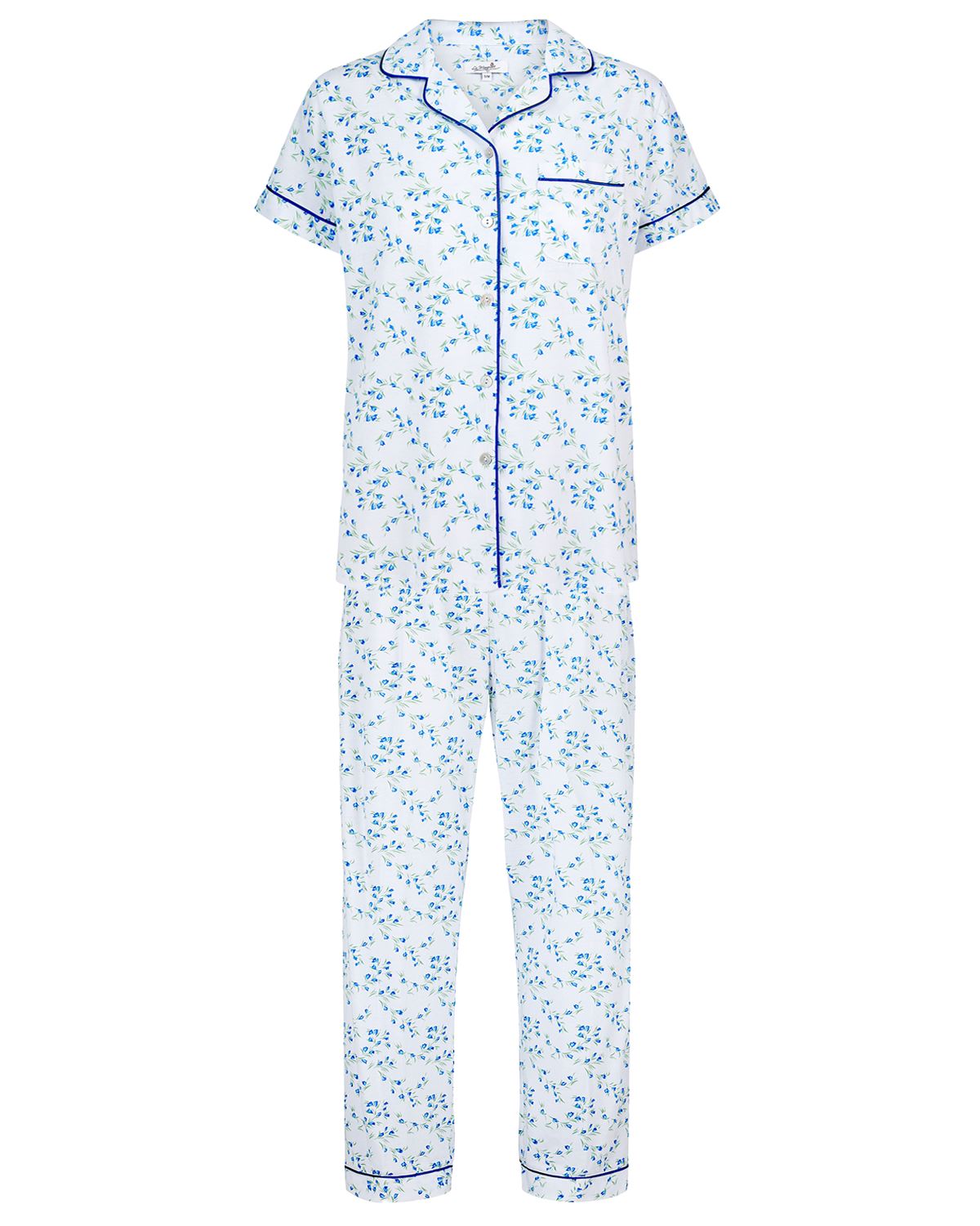 La Marquise Womens 'Moonlit Tulip' Short Sleeve Button Pyjamas