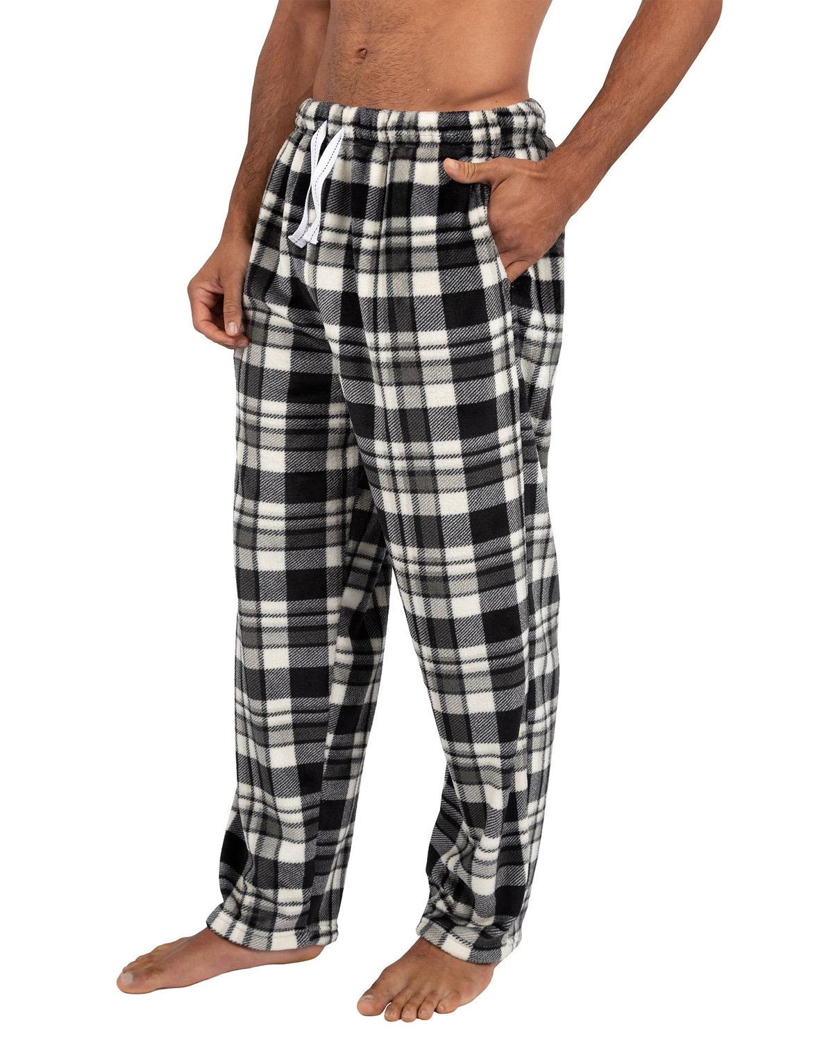 Cargo Bay Mens Polished Fleece Check Lounge Pants