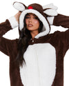 Loungeable Womens Fleece Reindeer Onesie