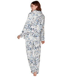 La Marquise Womens 'Blue Leopard' Supersoft Lounge Pyjamas