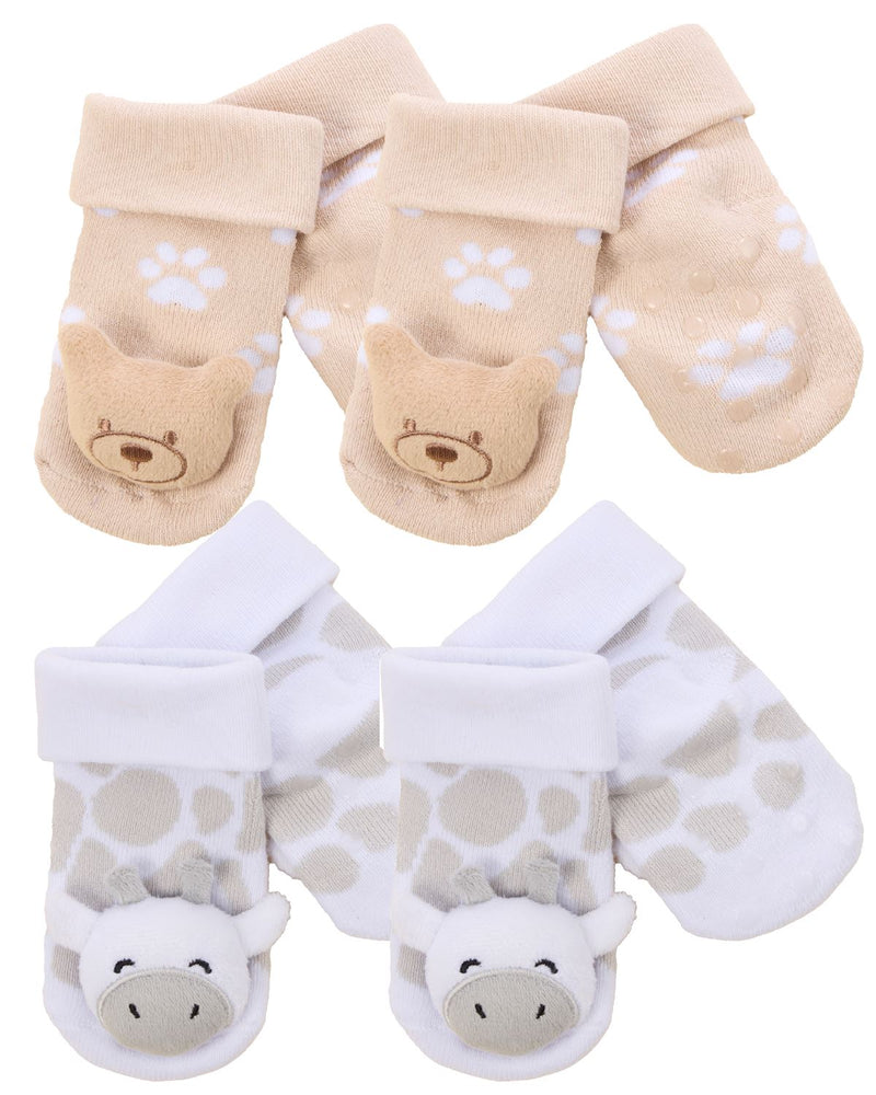2 Pairs Babies Novelty Terry Socks