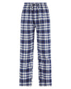 Walker Reid Mens Brushed Cotton Blue Check Pyjama Bottoms