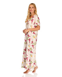 La Marquise Womens 'Berry & Blue' 43" & 50" Short Sleeve Nightie
