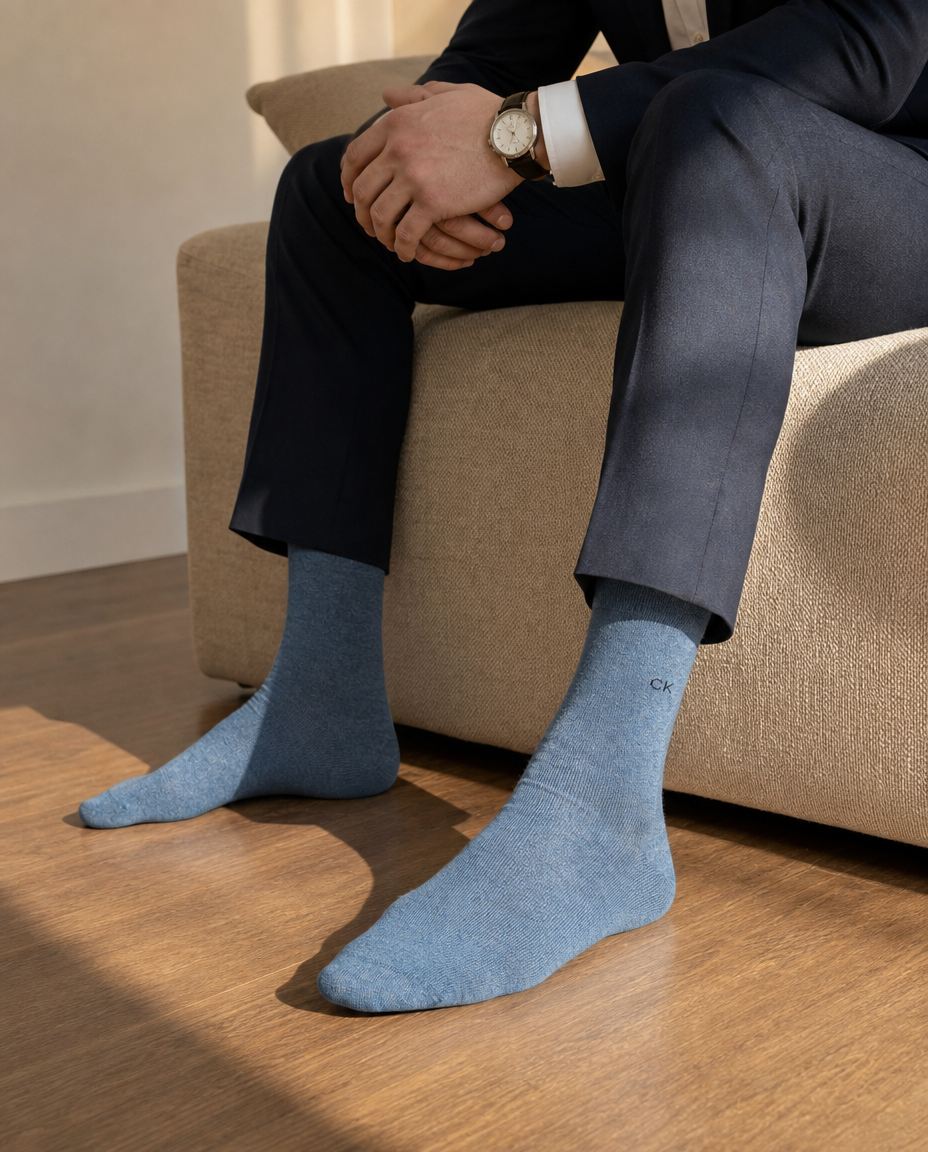Calvin Klein Mens 2 Pack Dress Socks