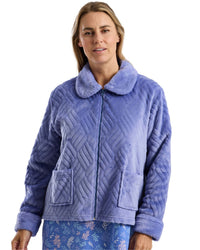 Marlon Womens Cosy Bedjacket Faux Fur Soft Warm Comfy Bed Jacket