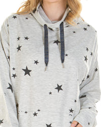 La Marquise Starry Days Cowl Neck Jersey Nightie