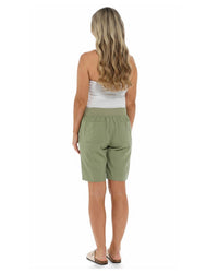 Indigo Roc Womens Linen Longer Length Shorts