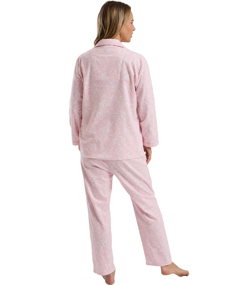 Marlon Womens Pretty Floral Wincey Button Pyjamas