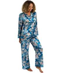 Indigo Sky Womens Lydia Satin Pyjama