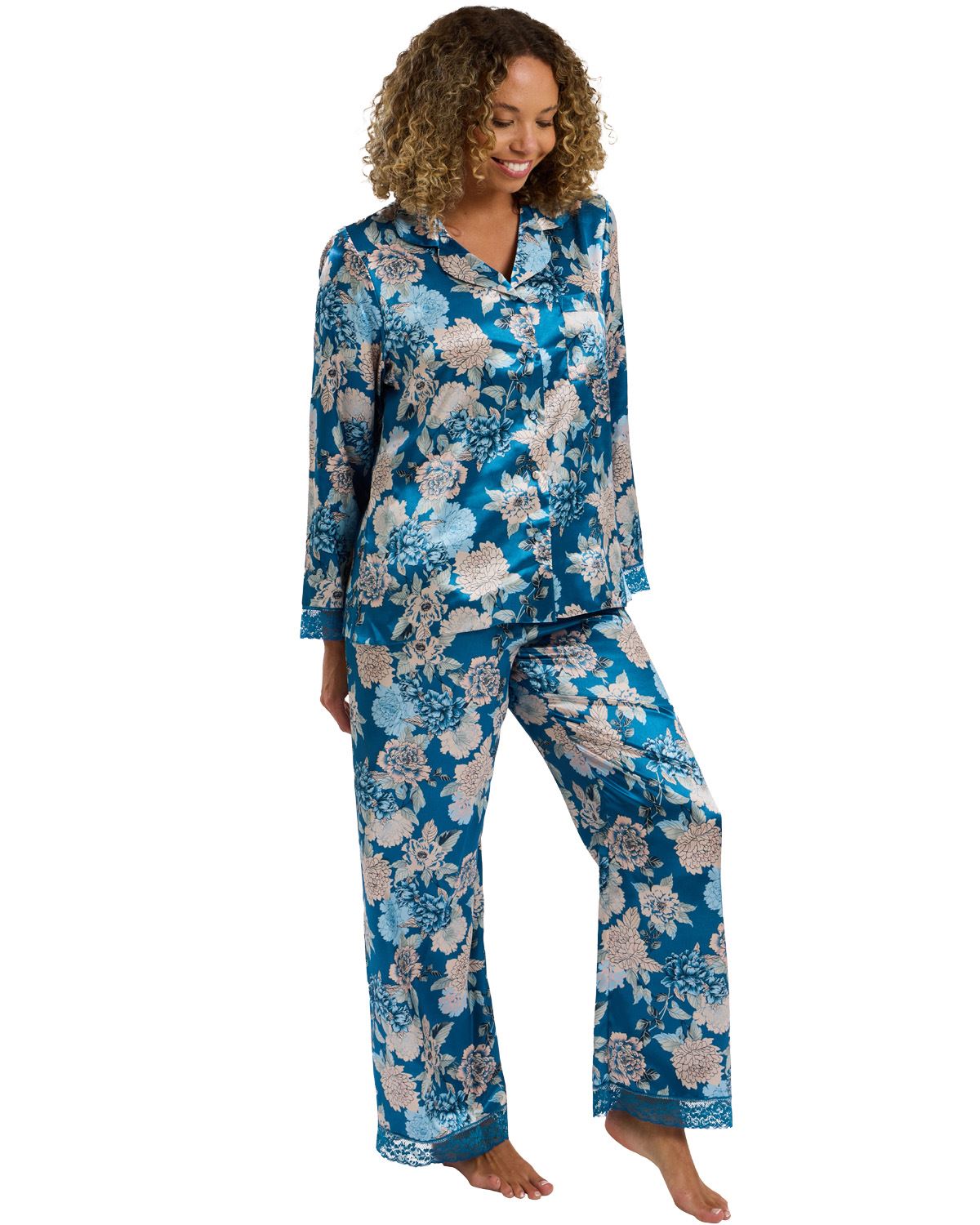 Indigo Sky Womens Lydia Satin Pyjama