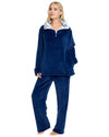 La Marquise Womens 'Blue Leopard' Supersoft Lounge Pyjamas