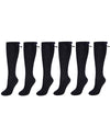 6 Pairs Girls Knee High Socks With Ribbon Bow