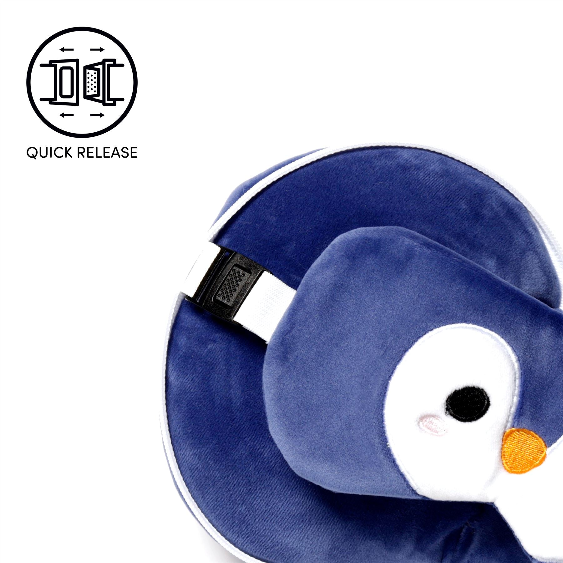 Relaxeazzz Penguin Plush Travel Pillow & Eye Mask
