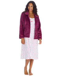 Ladies Embossed Button Bed Jacket