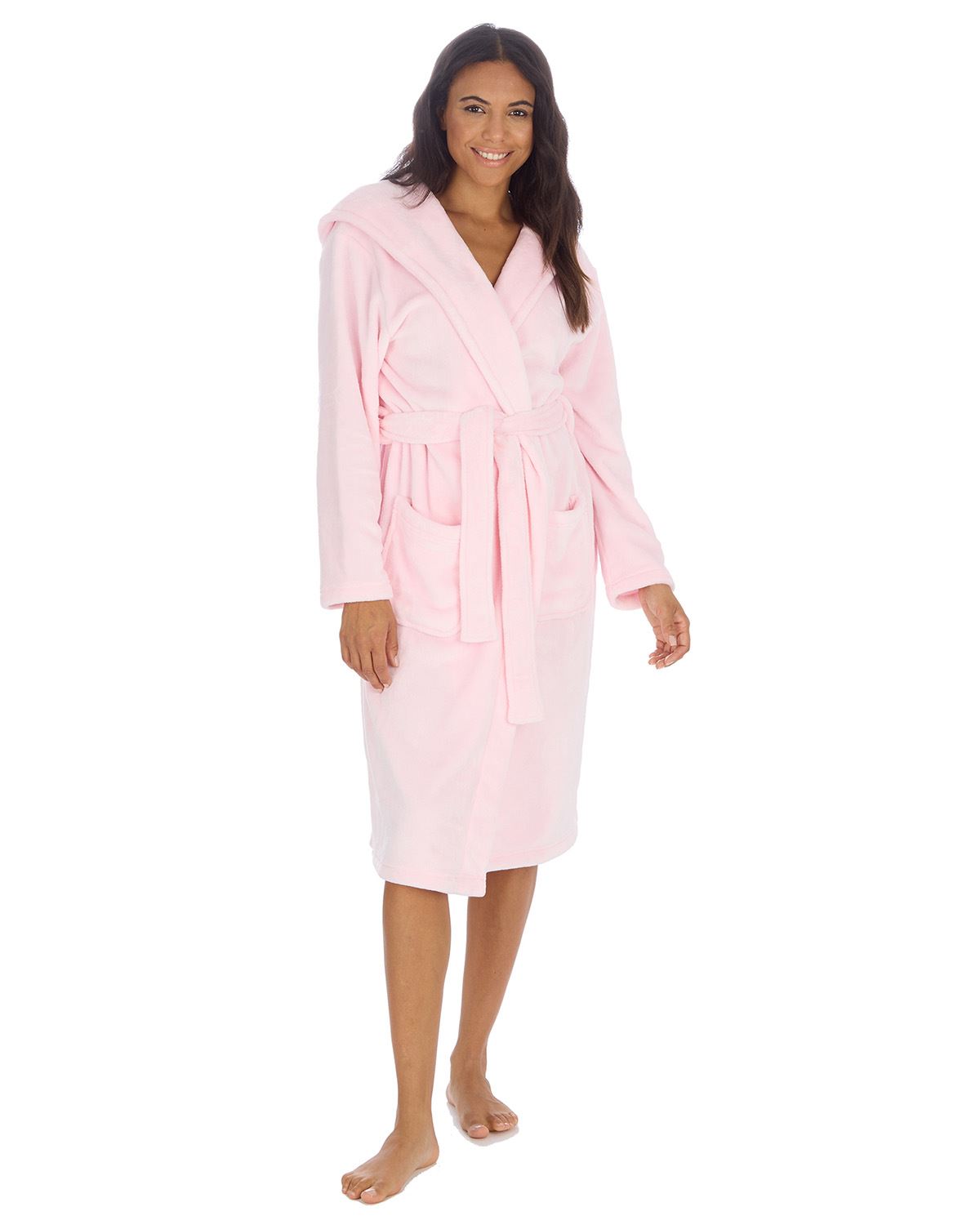 Huggable Womens Super Soft Flannel Fleece Hooded Robe
