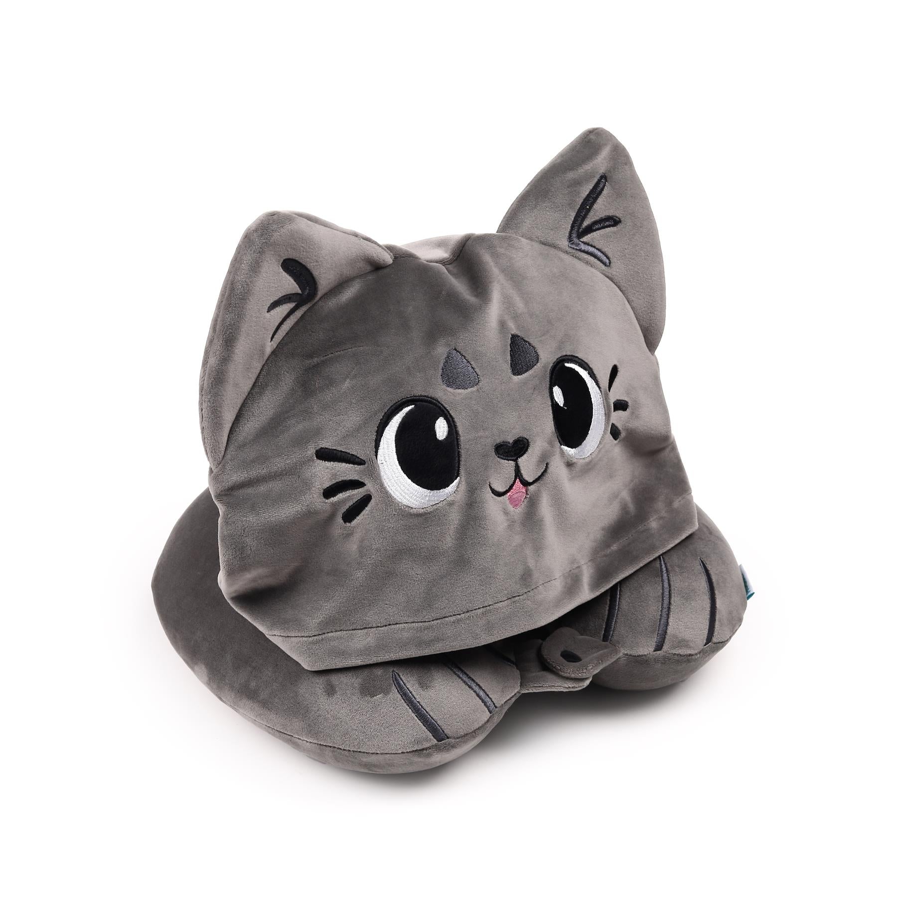 Hoodeazzz Adoramals Plush Memory Foam Travel Pillow & Hood