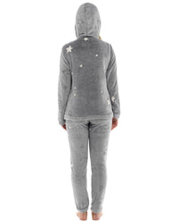 Womens Shooting Stars Hooded Fleece Pyjamas