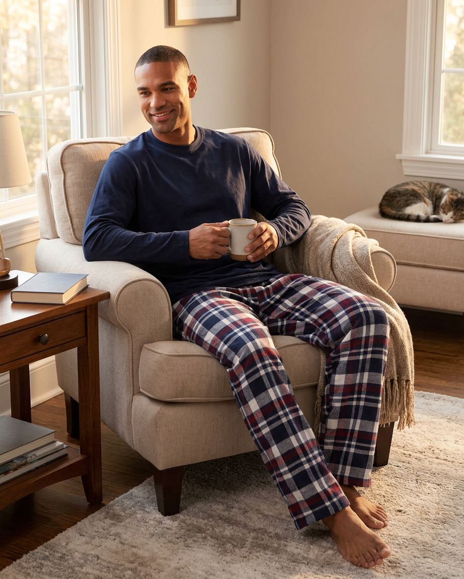 Cargo Bay Mens Flannel Lounge Set