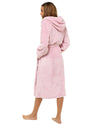 Womens Polished Fleece Cuff Detail Dressing Gown