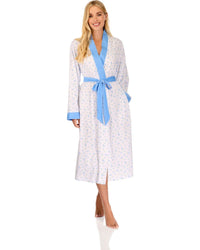 La Marquise Womens 'Vintage Blossoms' Long Sleeve Wrap Robe