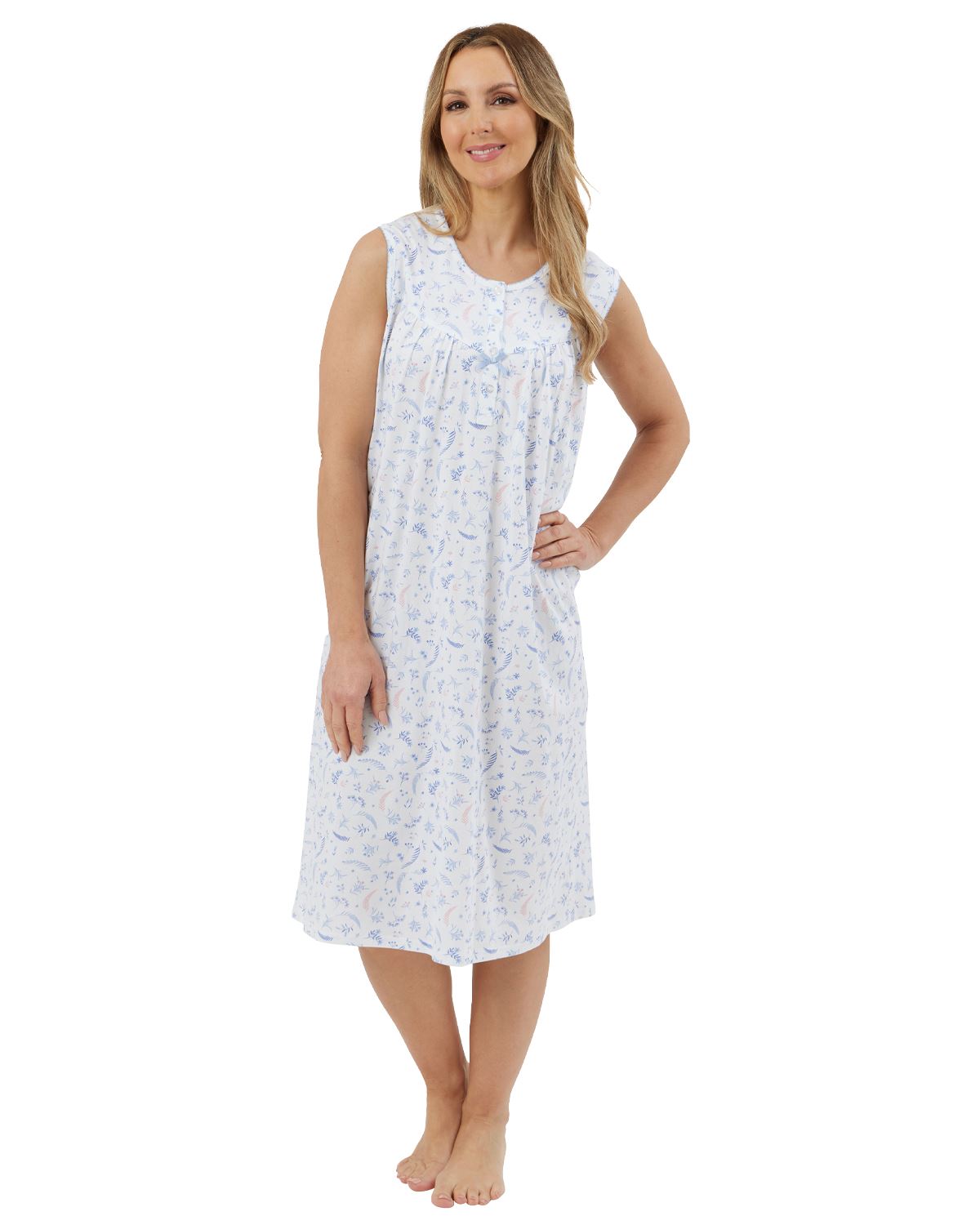 Marlon Womens Harvest Floral 42" Sleeveless Nightie