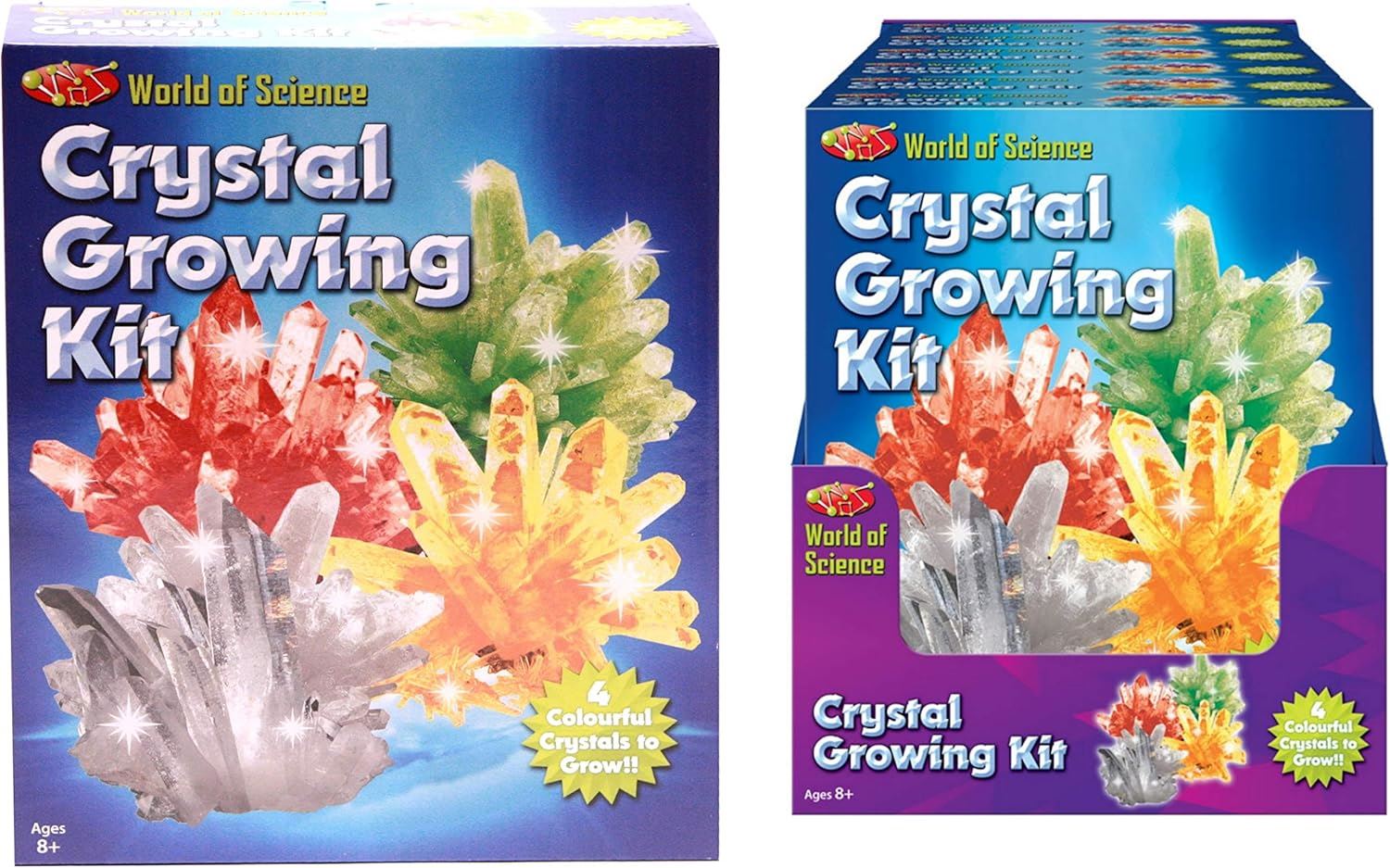 Crystal Growing Kit Grow - 4 Different Coloured Crystals