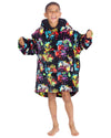 Huggable Kids Gamer Print Oversized Hoodie