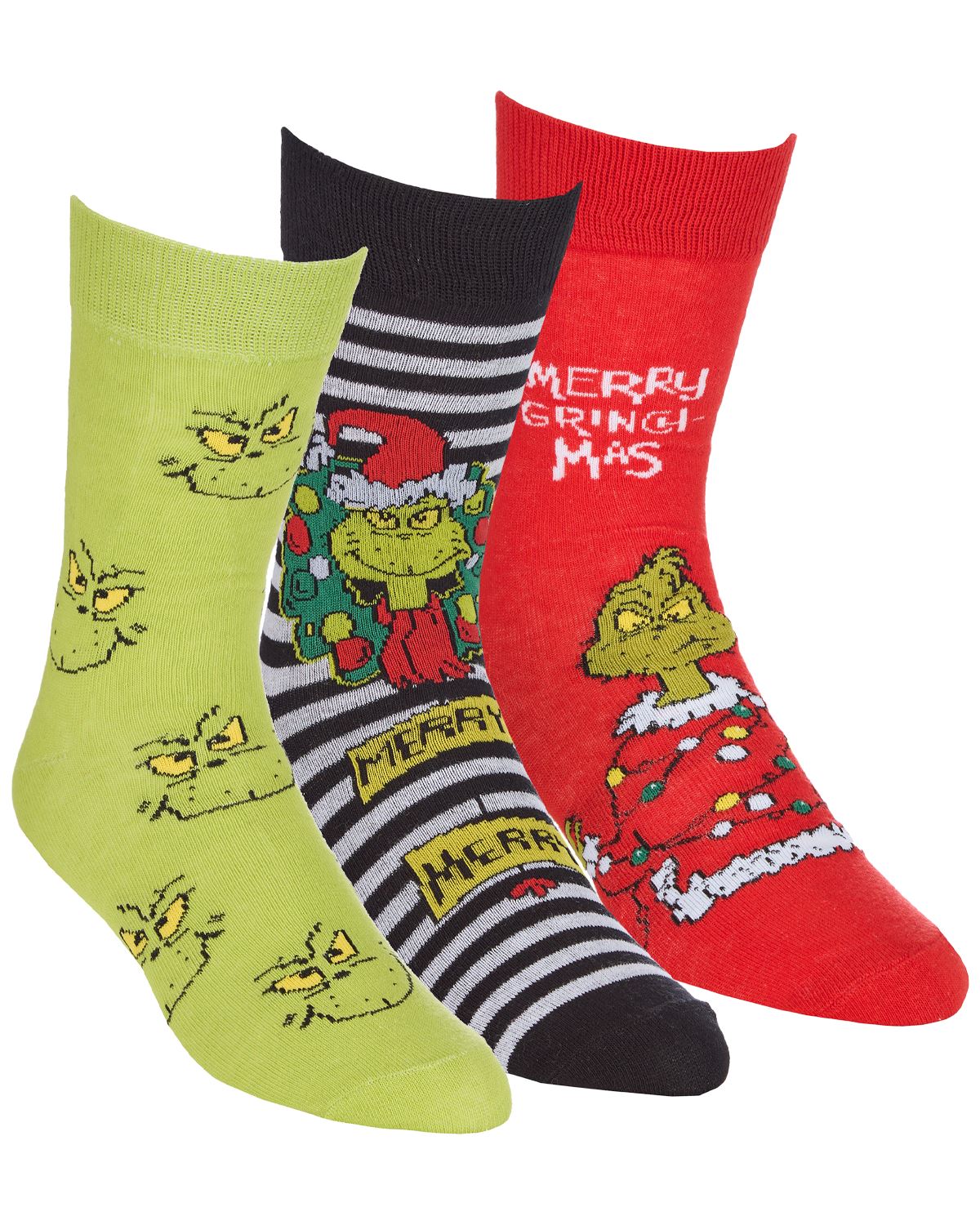 6 Pairs Grinch Christmas Socks