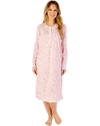 Slenderella Womens Large Floral 43" Jersey Nightdress