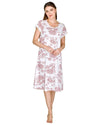 La Marquise Womens Vintage Bouquet Short Sleeve 43" Jersey Nightie