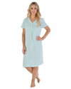 Slenderella Womens Textured Stripe Short Sleeve Nightie