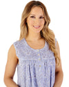 Slenderella Womens Indi Print 42" Sleeveless Jersey Nightdress