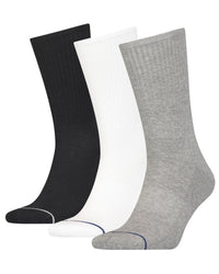 Calvin Klein Mens 3 Pack Cushion Crew Plain Socks