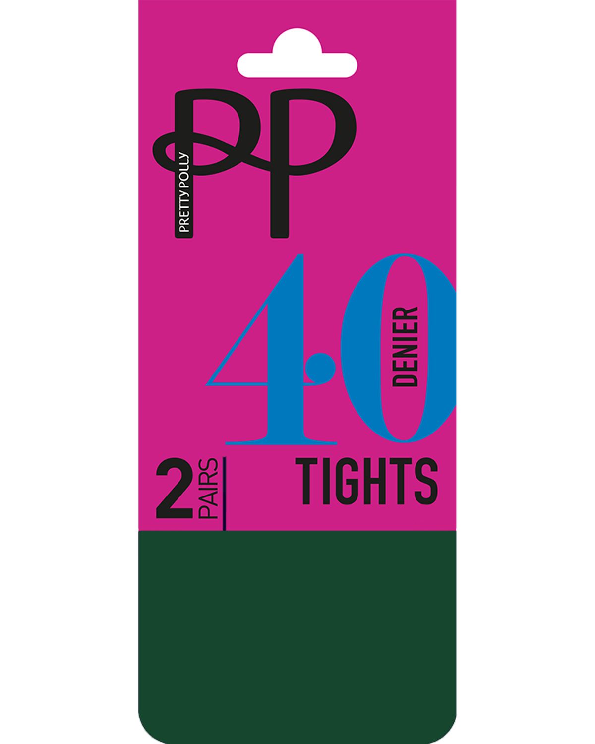 Pretty Polly Womens 2 Pack 40 Denier Tights