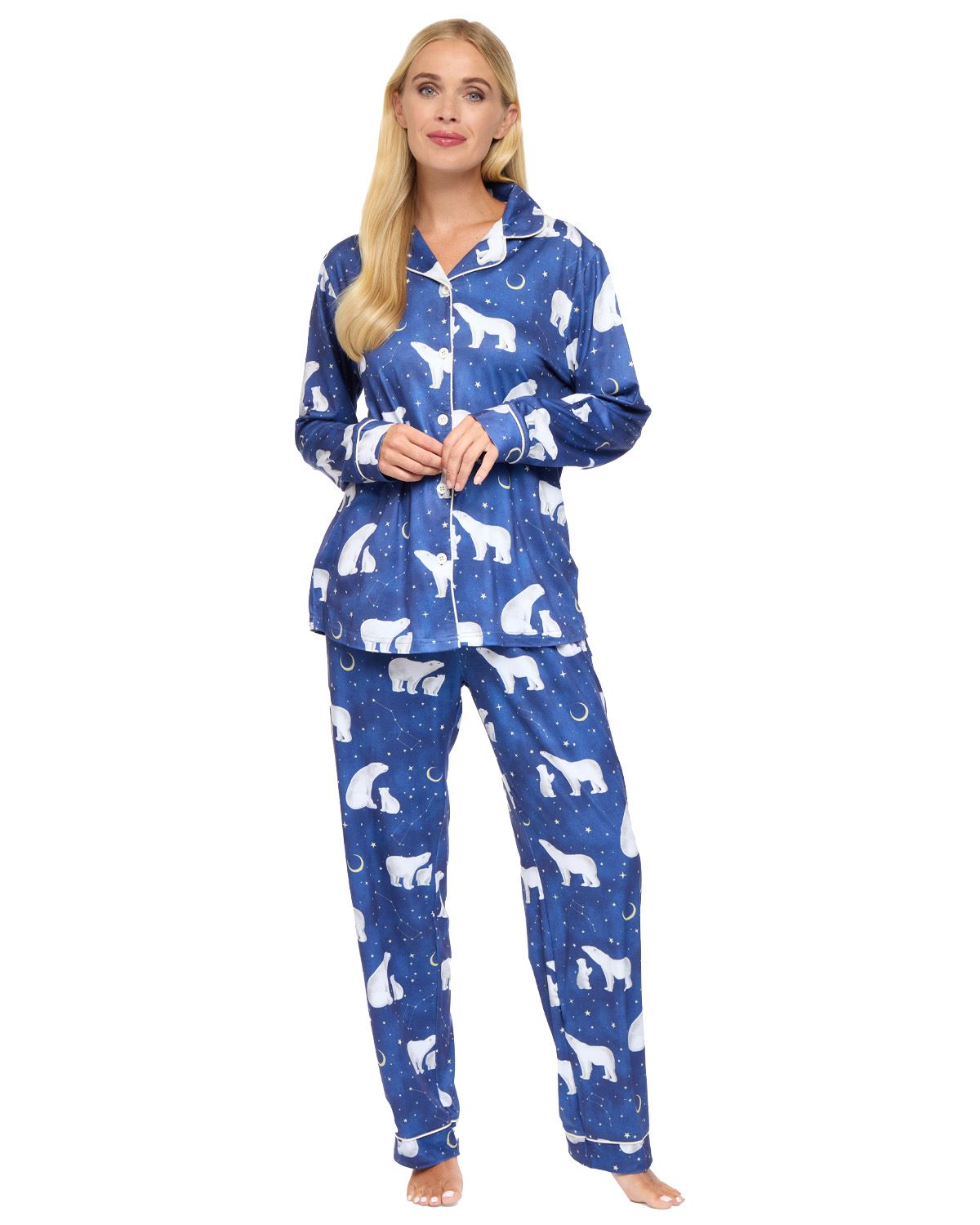 La Marquise Womens 'Cosy Wonders' Button Pyjamas