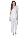 La Marquise Womens Flower Leaf Jersey Short Sleeve Pyjamas