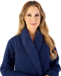 Slenderella Womens Soft Waffle 46" Shawl Collar Wrap