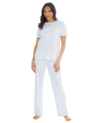 Cottonique Womens Jersey Cotton Floral Pyjamas