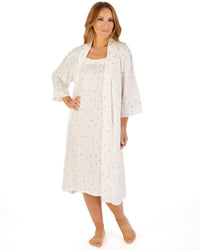 Slenderella Womens 44" Woven Ditsy Kimono Wrap
