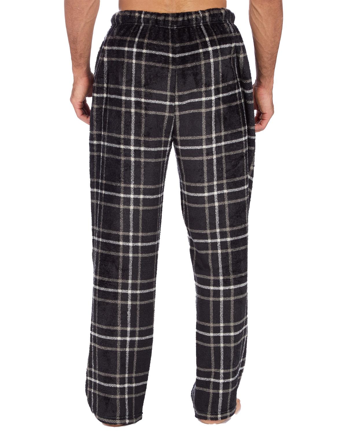 Cargo Bay Mens Polished Fleece Check Lounge Pants