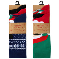 6 Pairs Family Christmas Cotton Rich Socks