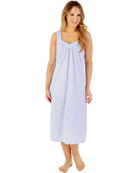 Slenderella Womens Leaf Print 44" Jersey Nightdress