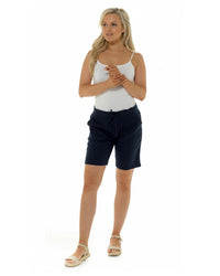 Indigo Roc Womens Linen Longer Length Shorts