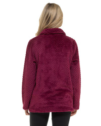 Slumber Hut Womens Waffle Fleece Zip Bed Jacket
