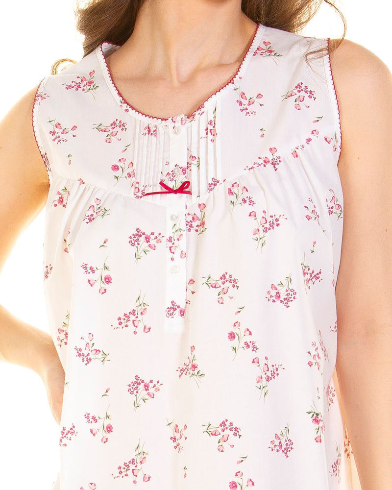 La Marquise Womens Meadow Sleeveless Nightie