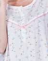 La Marquise Womens Flower Leaf Jersey Short Sleeve Nightie