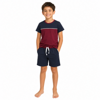 Boys Jersey Contrast Short Pyjamas