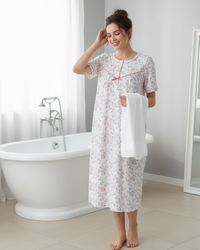 La Marquise Womens 'Moonlit Tulip' 43" & 50" Short Sleeve Nightie